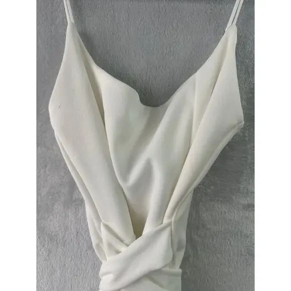 Lucy in the Sky Capri Ruffle Tie Dress • White • XS - Picture 5 of 7